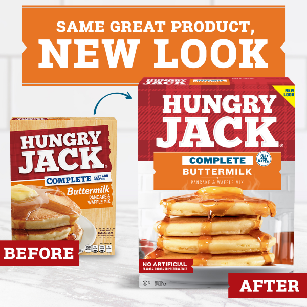 slide 8 of 21, Hungry Jack Complete Buttermilk Pancake Mix and Waffle Mix, 32 Oz Box, 32 oz