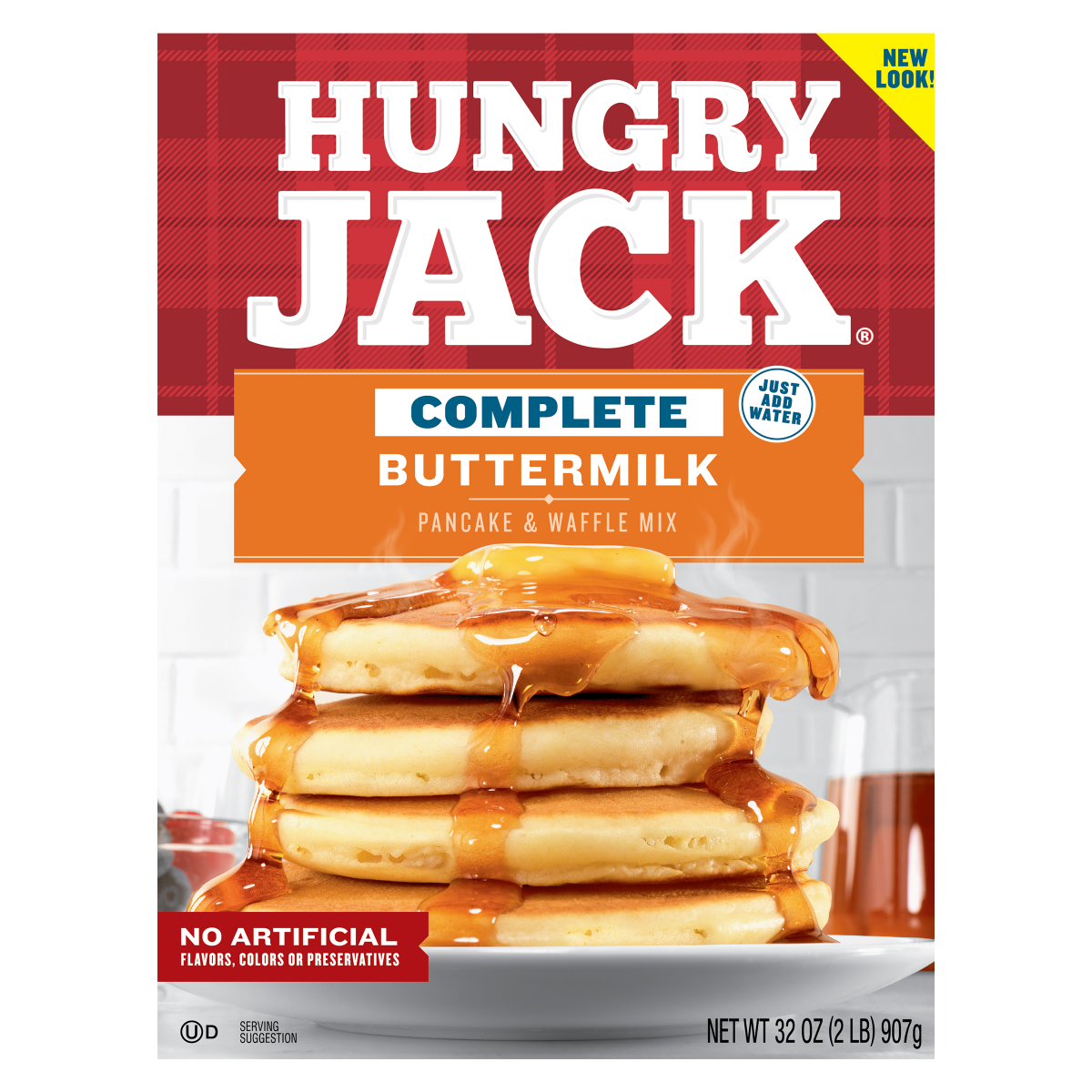 slide 1 of 21, Hungry Jack Complete Buttermilk Pancake Mix and Waffle Mix, 32 Oz Box, 32 oz