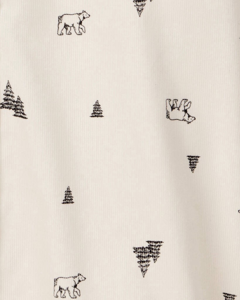 slide 2 of 2, Carter's Boys Christmas Print Corduroy Long-Sleeve Button-Down Shirt - Ivory Ivory 6, 1 ct