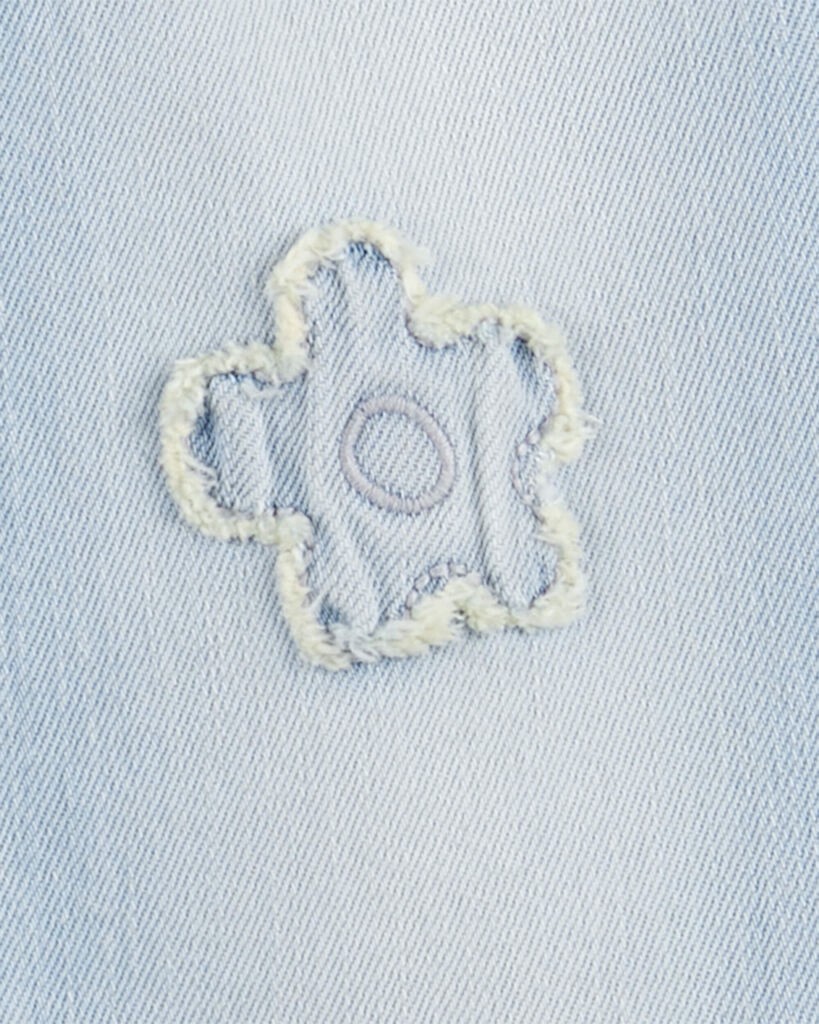 slide 2 of 3, Oshkosh Kid Patch Floral Iconic Denim Flare Jeans Light Lily Wash 5, 1 ct