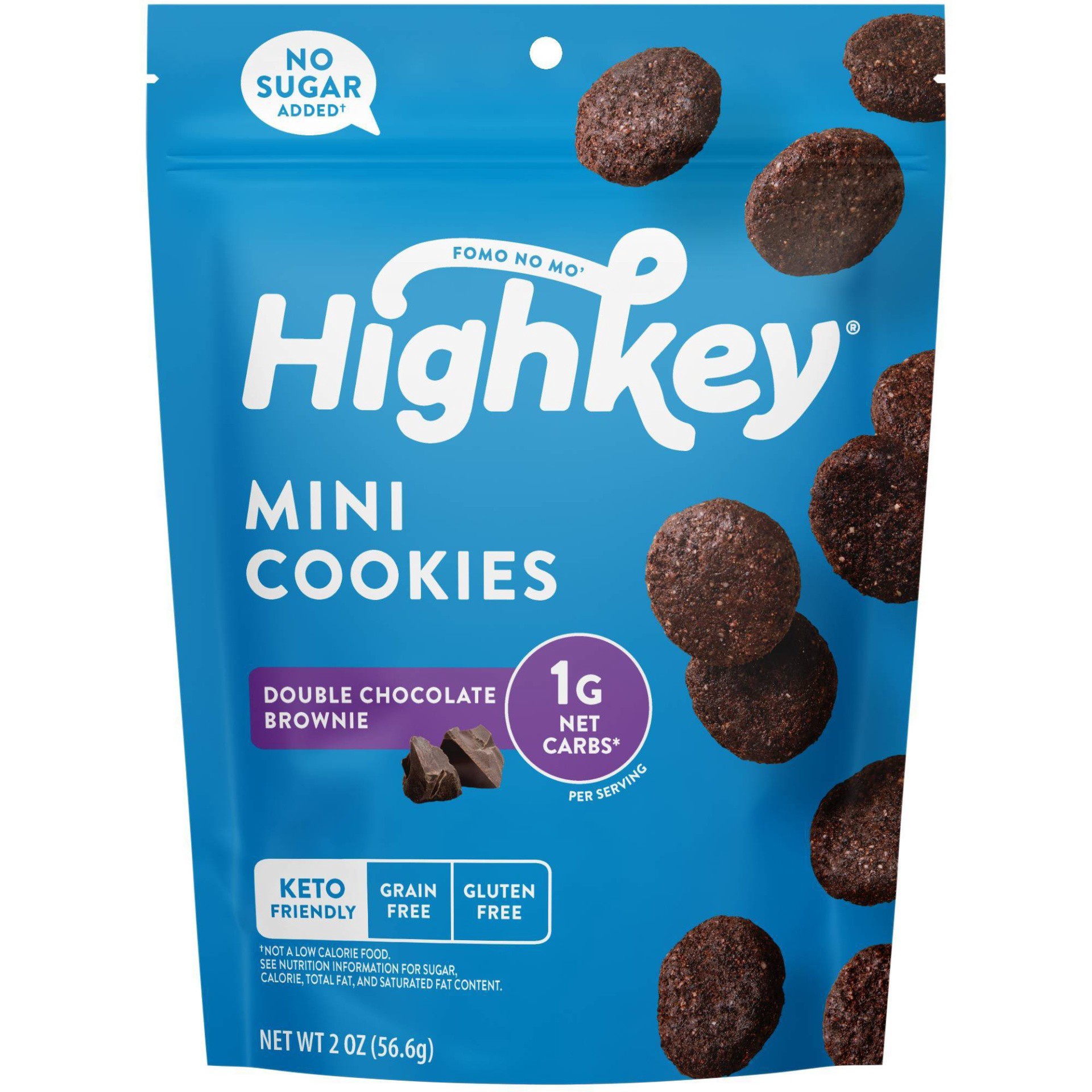 slide 1 of 5, HighKey Mini Double Chocolate Brownie Cookies 2 oz, 2 oz