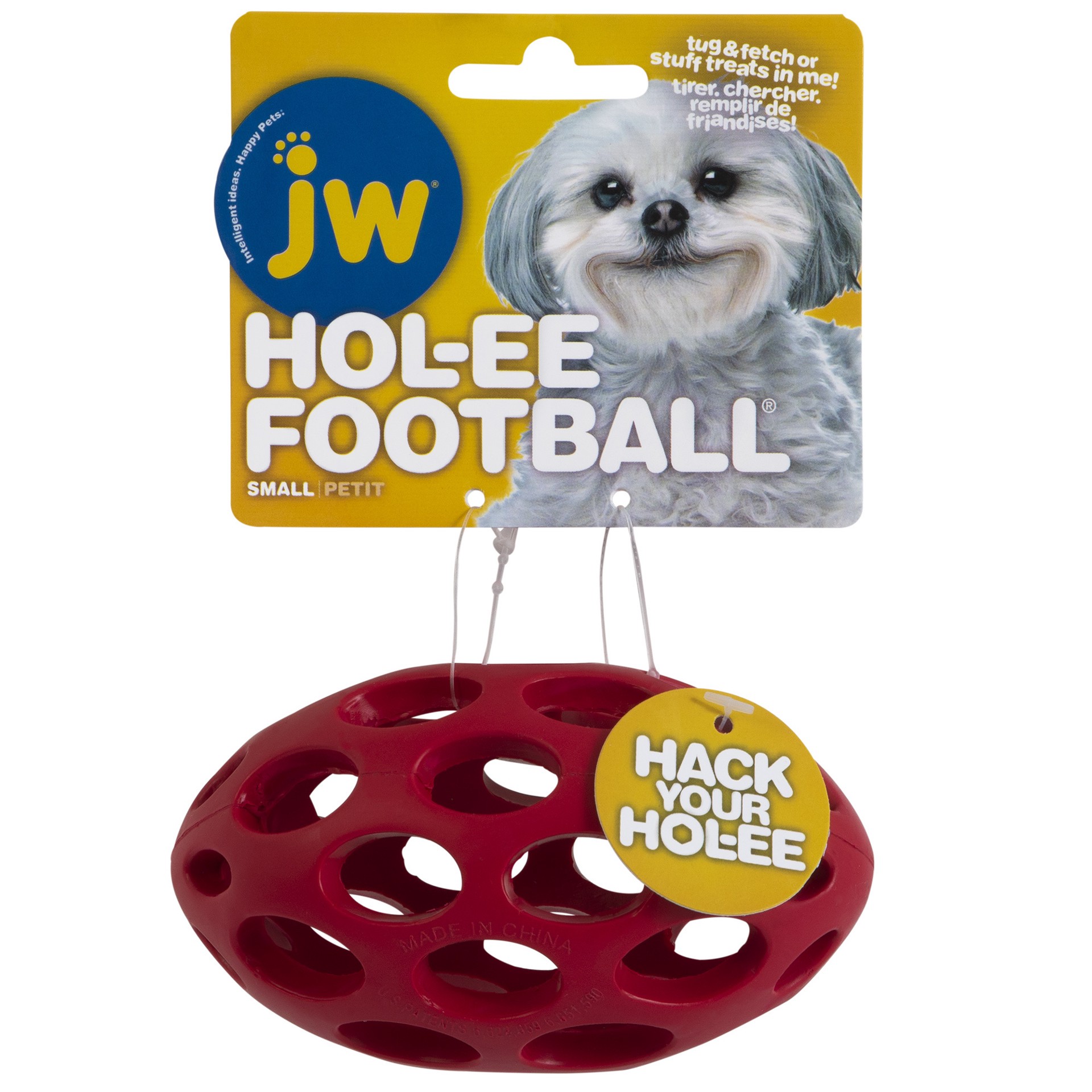 slide 4 of 10, JW Pet Hol-ee Football Dog Toy, 1 ct