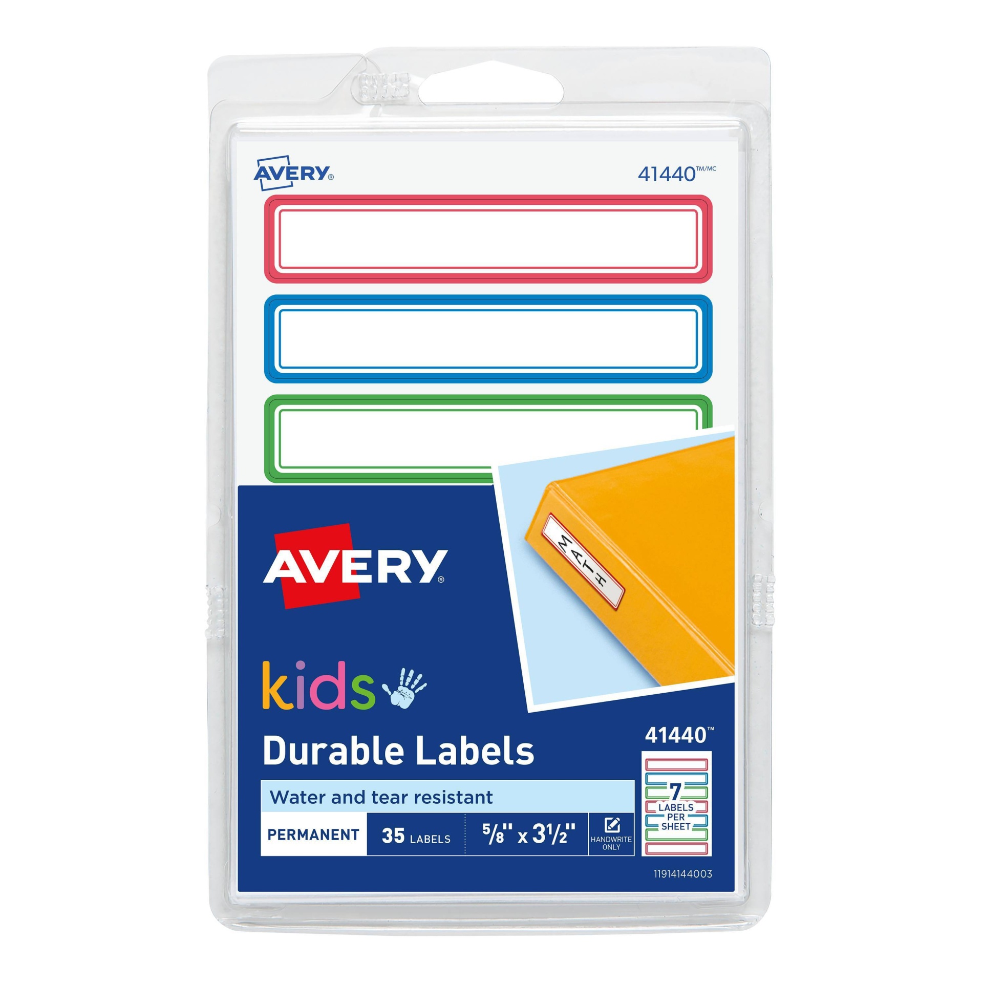 slide 1 of 1, Avery Durable Labels for Kids' Gear, Assorted, 1 ct