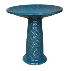 Hd Designs Outdoors Theo Birdbath - Teal