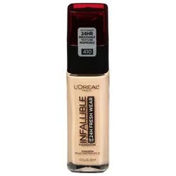 L''Oreal Infallible Broad Spectrum SPF 25 Ivory 410 Foundation 1.0 fl oz