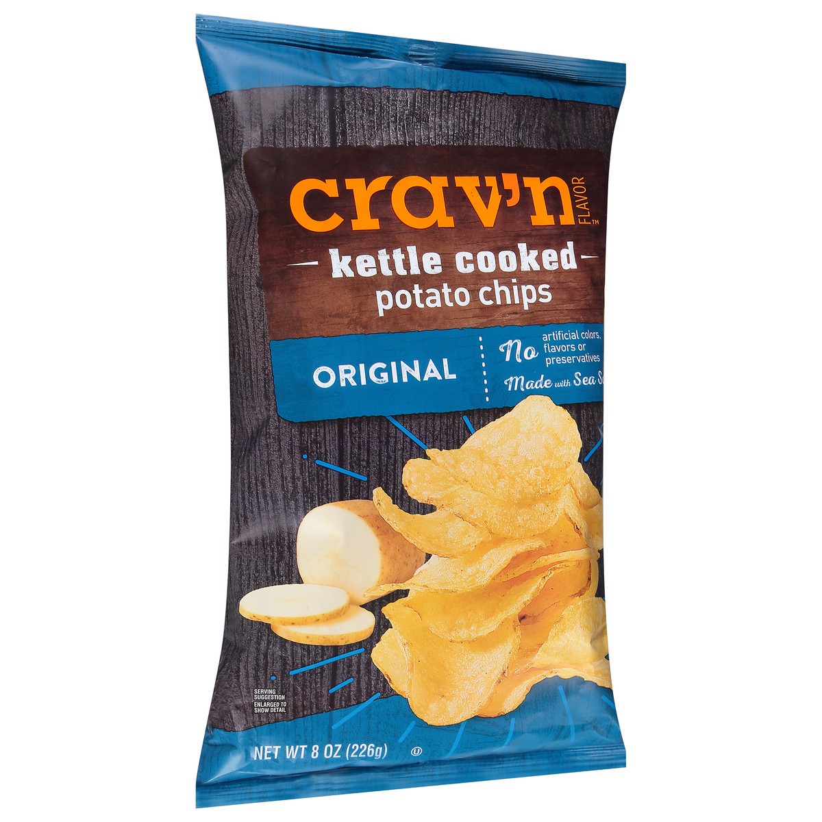 slide 5 of 15, Crav'n Flavor Kettle Cooked Original Potato Chips 8 oz, 8 oz