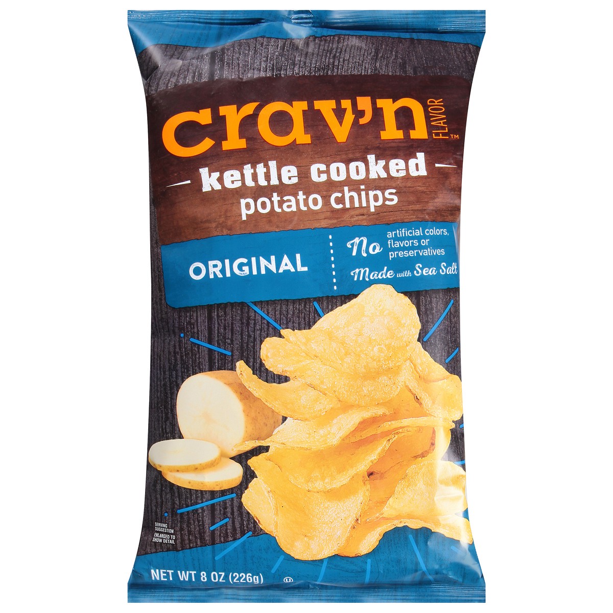 slide 11 of 15, Crav'n Flavor Kettle Cooked Original Potato Chips 8 oz, 8 oz
