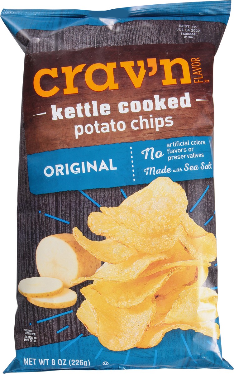 slide 3 of 15, Crav'n Flavor Kettle Cooked Original Potato Chips 8 oz, 8 oz