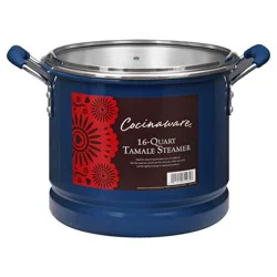 Cocinaware Blue Tamale Steamer with Glass Lid