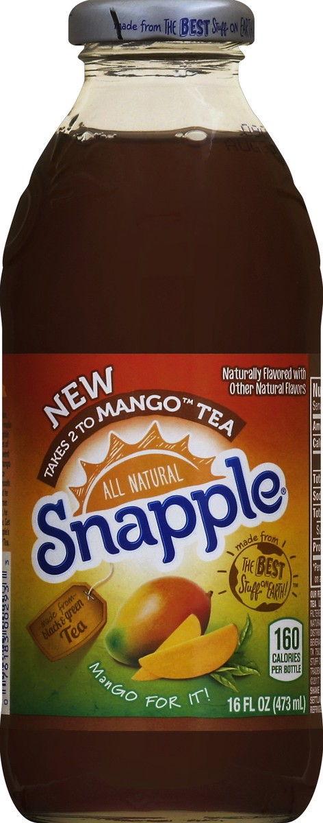 slide 4 of 5, Snapple Mango Tea, 16 fl oz