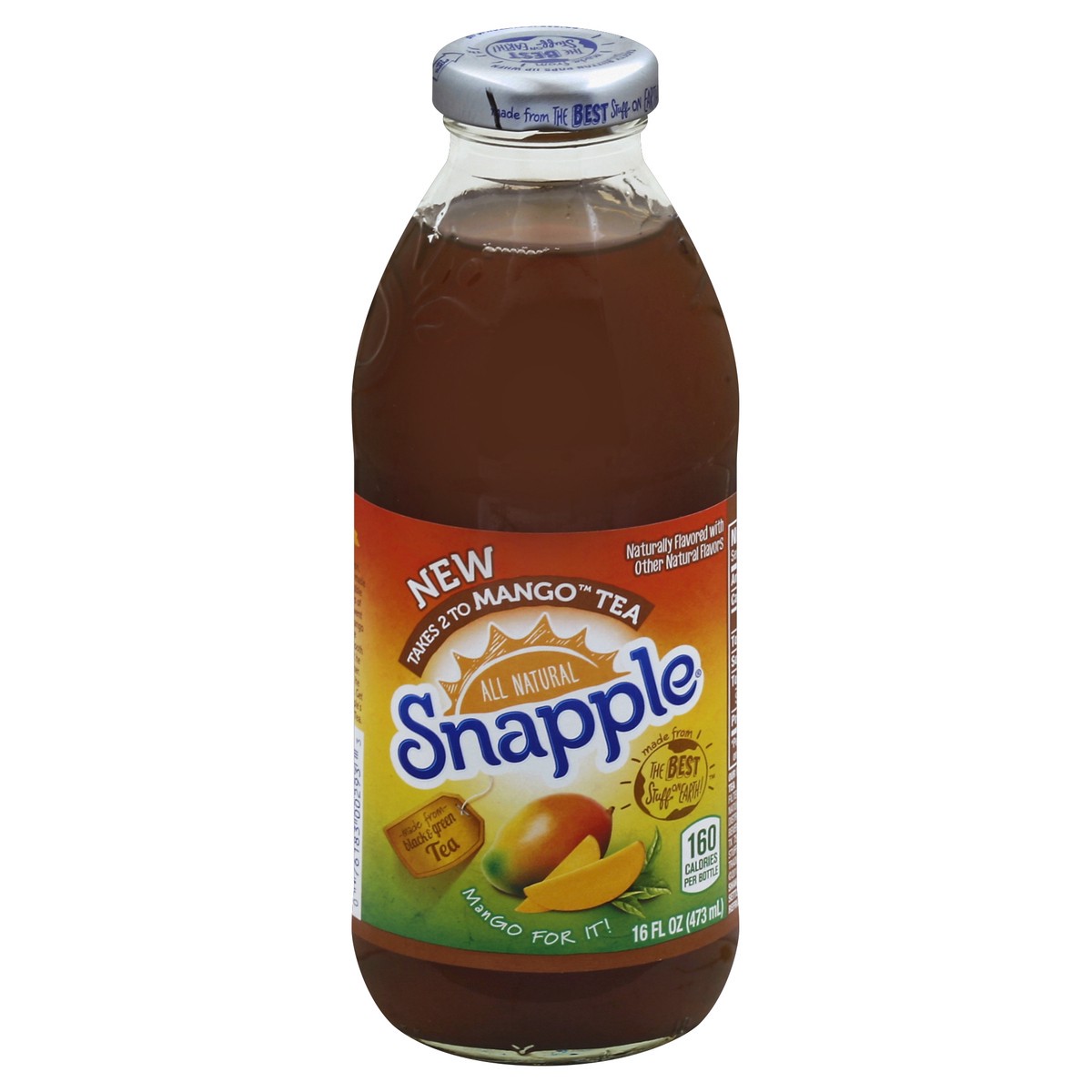 slide 5 of 5, Snapple Mango Tea, 16 fl oz