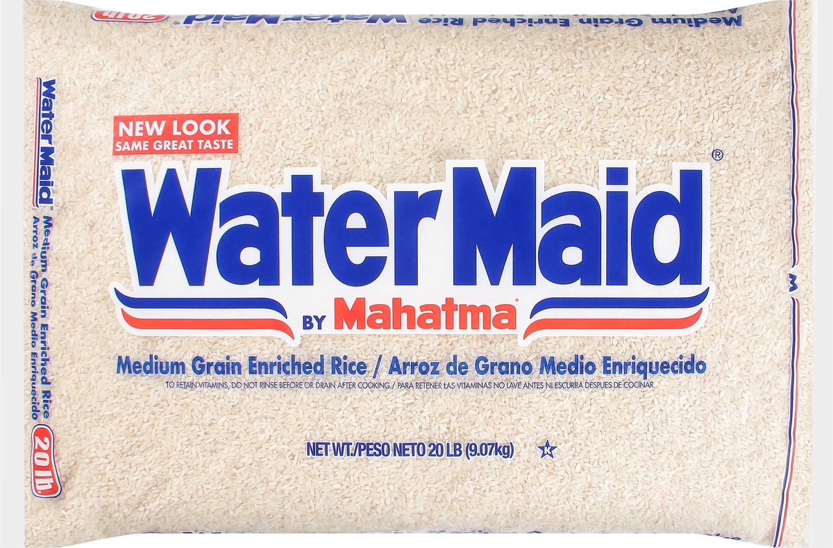 slide 6 of 9, Water Maid Medium Grain Enriched Rice, 20 lb