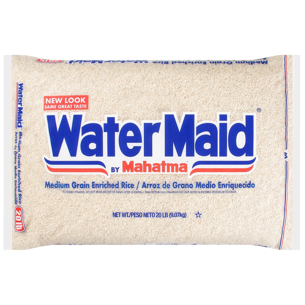 slide 1 of 9, Water Maid Medium Grain Enriched Rice, 20 lb