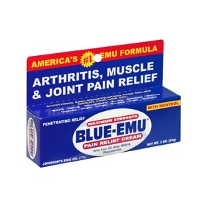 slide 1 of 1, Blue-Emu Maximum Strength Pain Relief Cream With Menthol, 3 oz