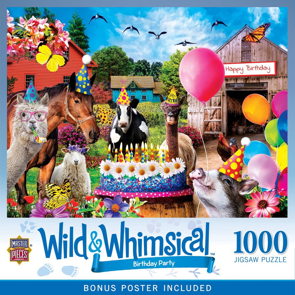 slide 2 of 3, MasterPieces® Wild & Whimsical™ Birthday Party Puzzle, 1000 ct