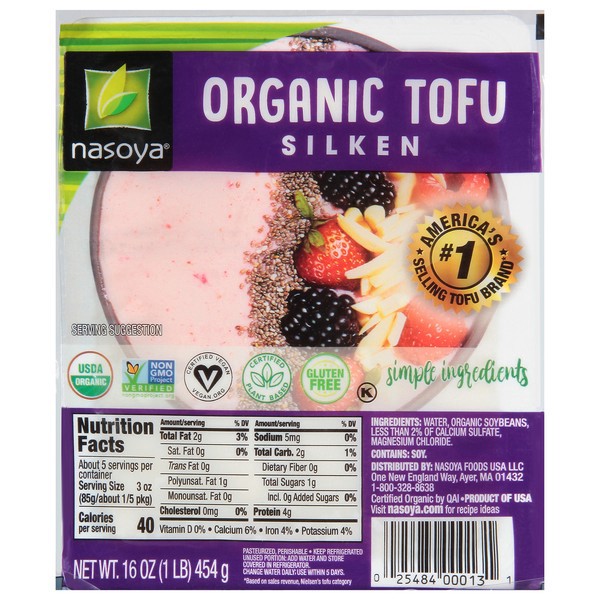 slide 1 of 1, Nasoya Organic Silken Tofu, 16 ct