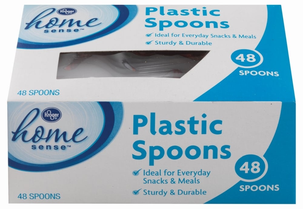 slide 1 of 1, Kroger Home Sense Plastic Spoons, 48 ct