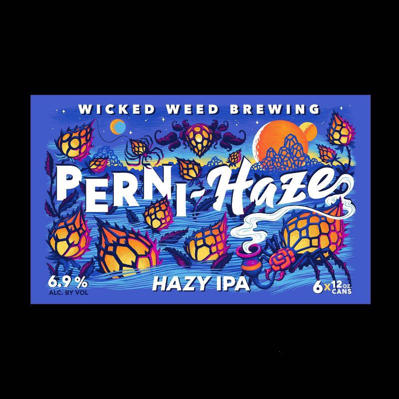 slide 5 of 6, Wicked Weed Perni Haze Hazy IPA Craft Beer 6 Pack, 12 fl oz Cans, 72 fl oz