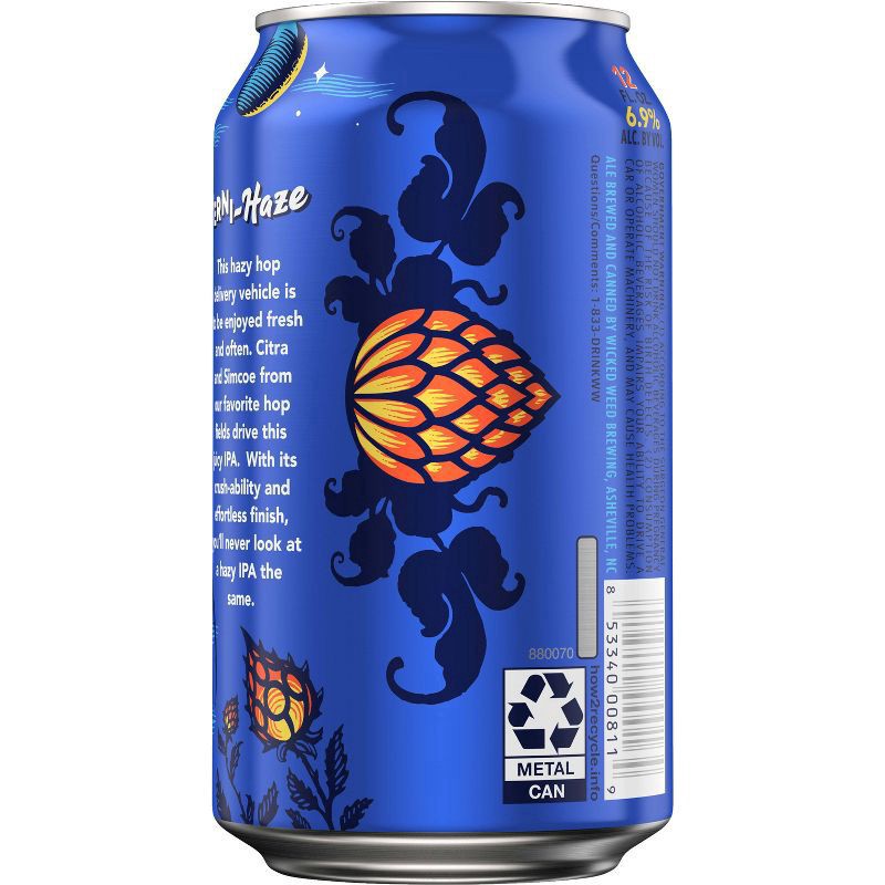 slide 6 of 6, Wicked Weed Perni Haze Hazy IPA Craft Beer 6 Pack, 12 fl oz Cans, 72 fl oz