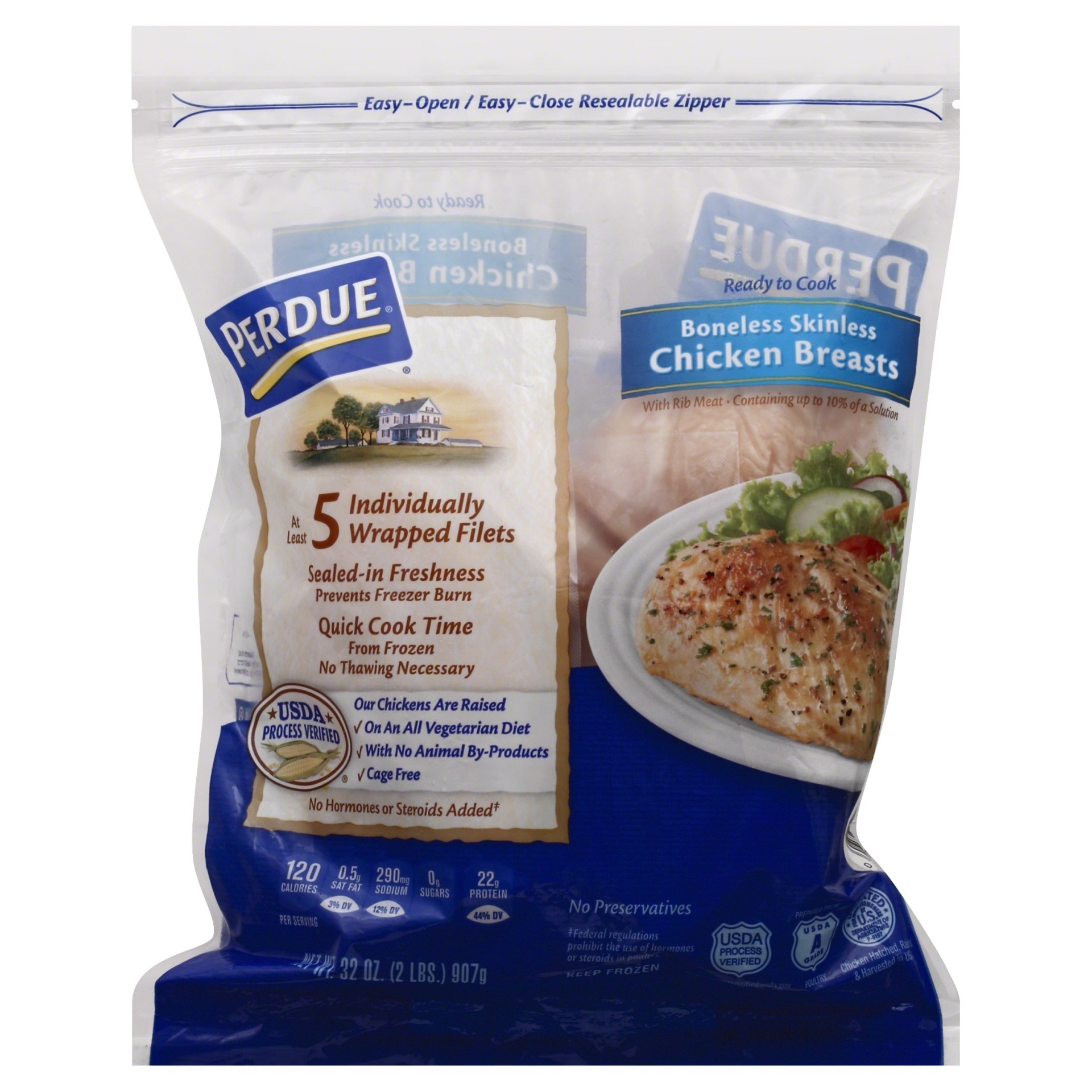 slide 1 of 1, PERDUE Boneless Skinless Chicken Breasts Individually Wrapped , 2 lb
