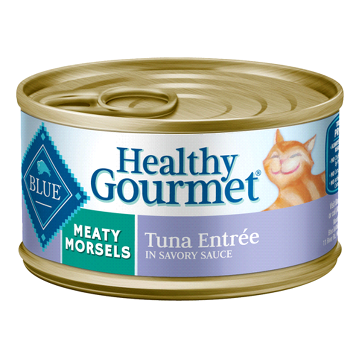 slide 1 of 1, Blue Buffalo Healthy Gourmet Adult Meaty Morsels Tuna Entree Wet Cat Food, 3 oz