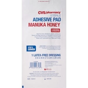 slide 1 of 1, CVS Health Sterile Latex-Free 3inx8in Adhesive Pad With Manuka Honey, 1 ct