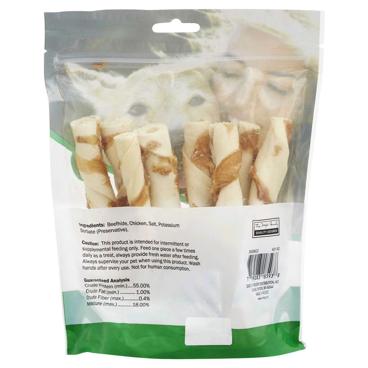 slide 2 of 2, Meijer Main Choice 6" Chicken Wrapped Rawhide Rolls, 8 ct