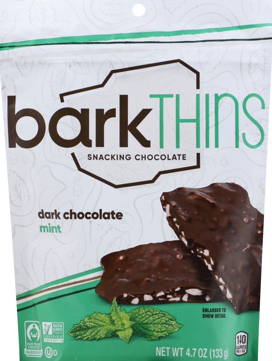 slide 1 of 4, barkTHINS Dark Chocolate Mint Snacking Chocolate 4.7 oz, 4.7 oz