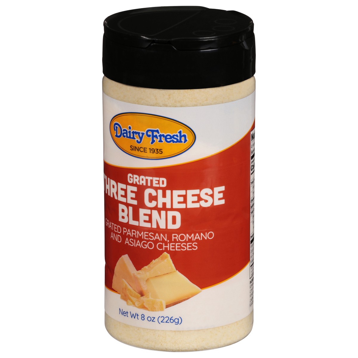 slide 9 of 13, Dairy Fresh Three Cheese Blend Grated Cheese 8 oz, 8 oz