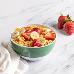 Hy-Vee Seasons Striped Cereal Bowl In Green