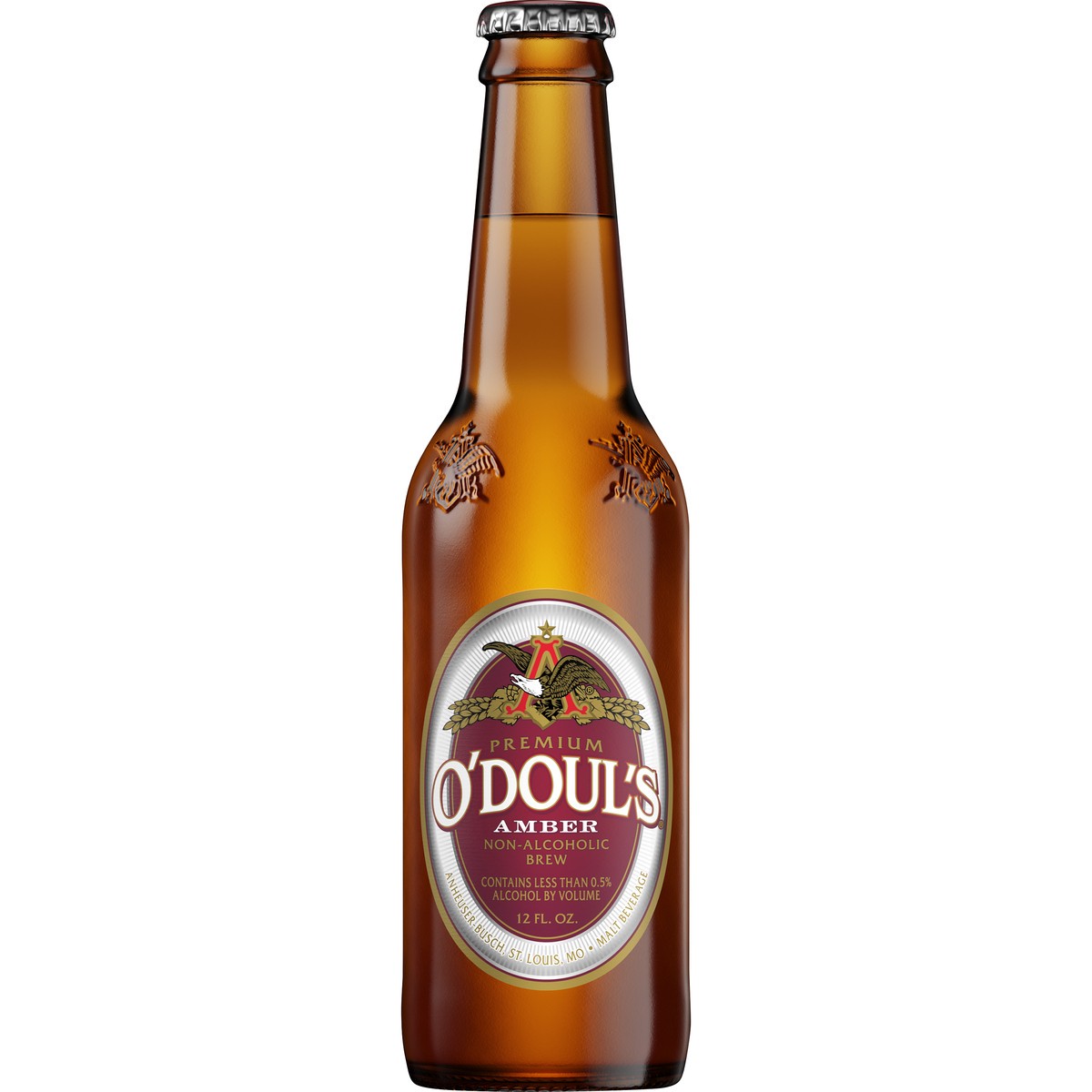 slide 1 of 2, O'Doul's Premium Amber Non-Alcoholic Beer, 0.5% ABV, 12 oz