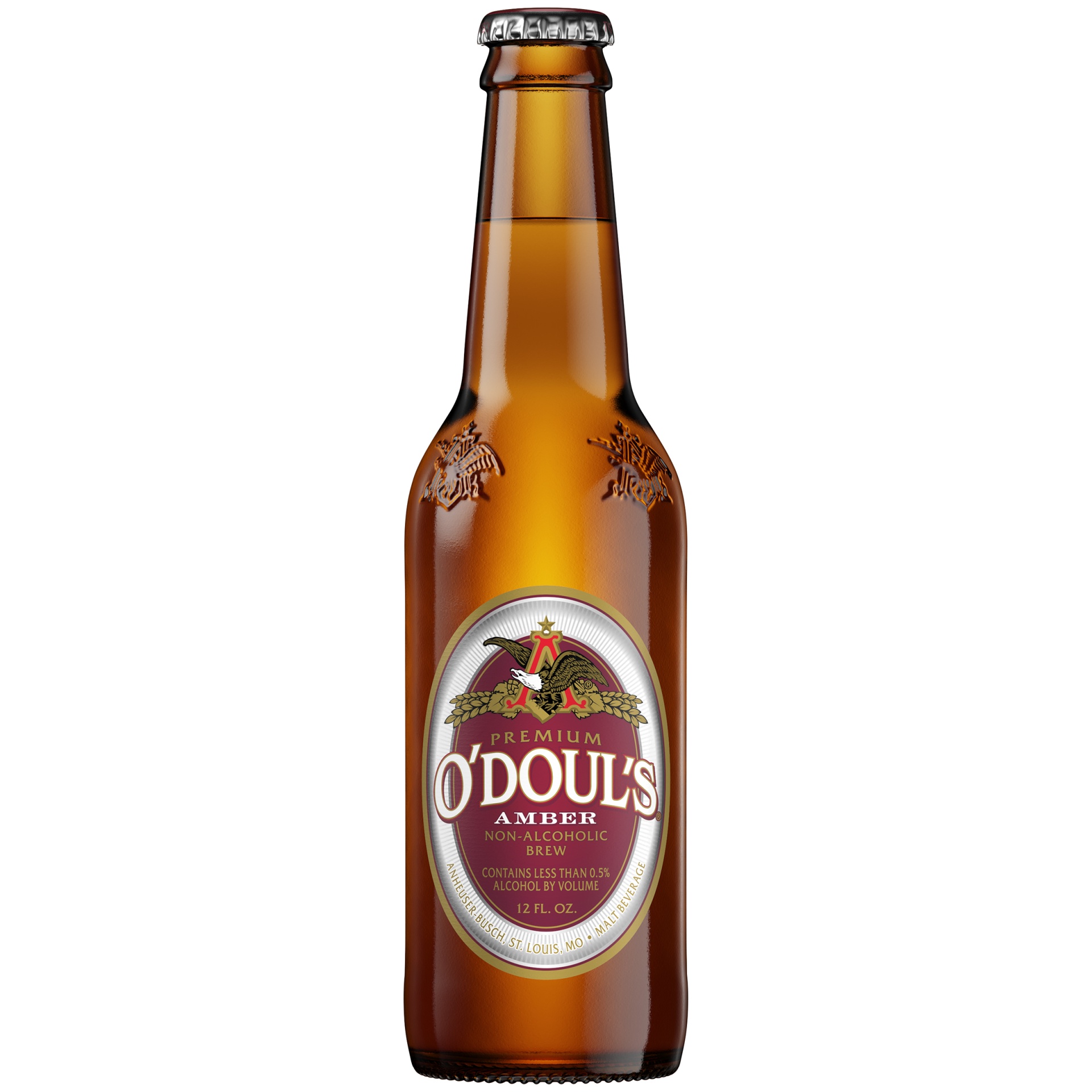 slide 1 of 1, O'Doul's Premium Amber Non-Alcoholic Beer, 0.5% ABV, 12 oz