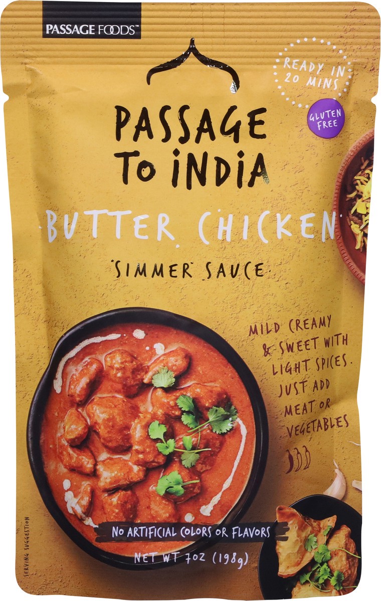 slide 14 of 14, Passage Foods Butter Chicken Simmer Sauce 7 oz, 7 oz