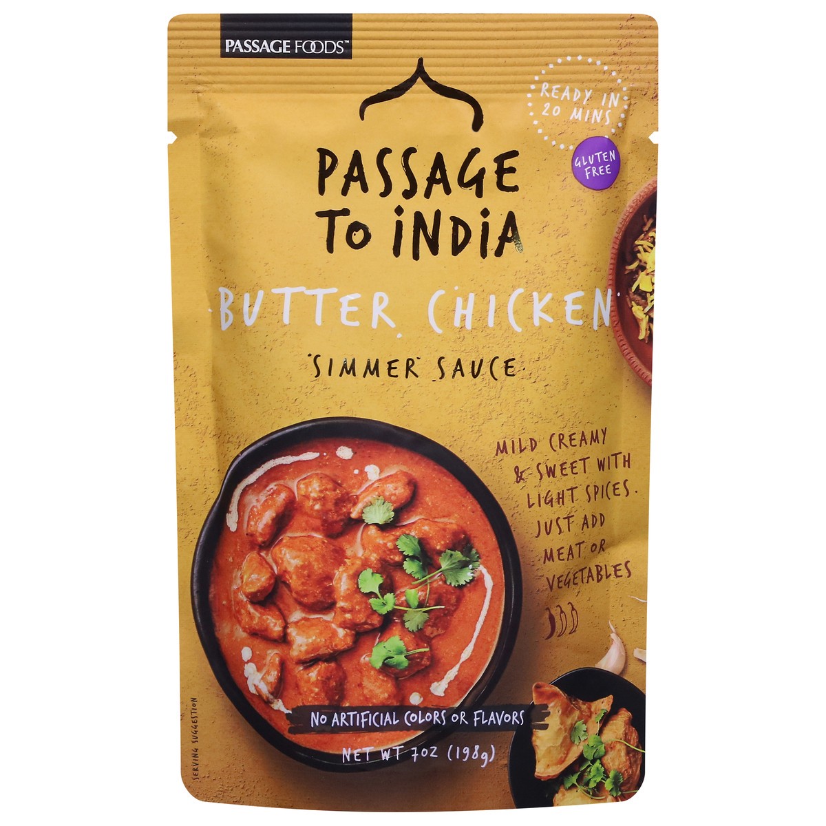 slide 4 of 14, Passage Foods Butter Chicken Simmer Sauce 7 oz, 7 oz