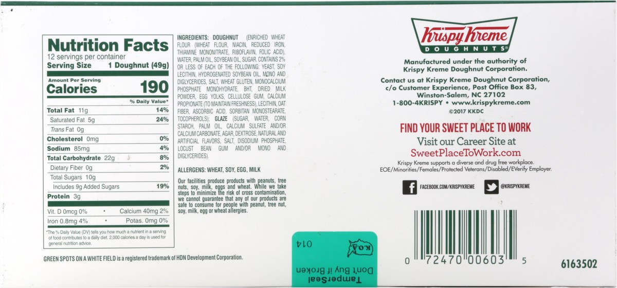 slide 2 of 10, Krispy Kreme Glazed Donuts, 1 doz