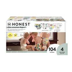 Honest Diapers Ntrl Super Sz4 104Ct