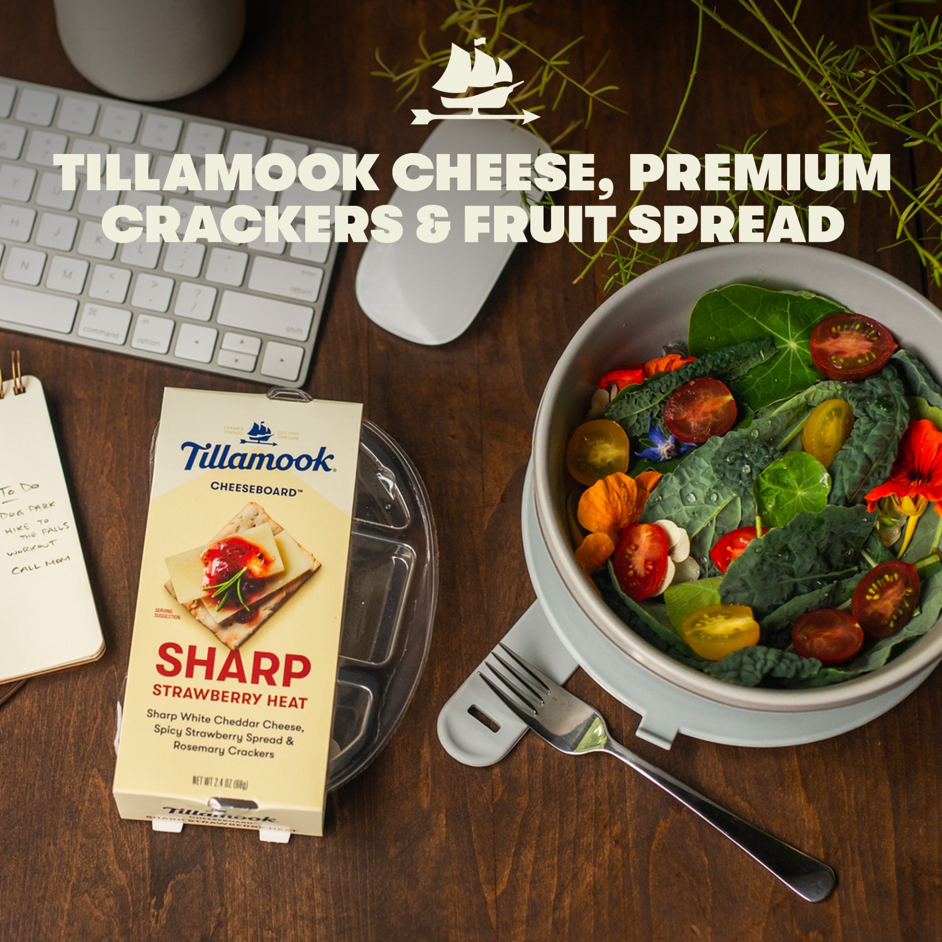 slide 3 of 6, Tillamook Sharp Strawberry Heat Cheeseboard, 2.4 oz