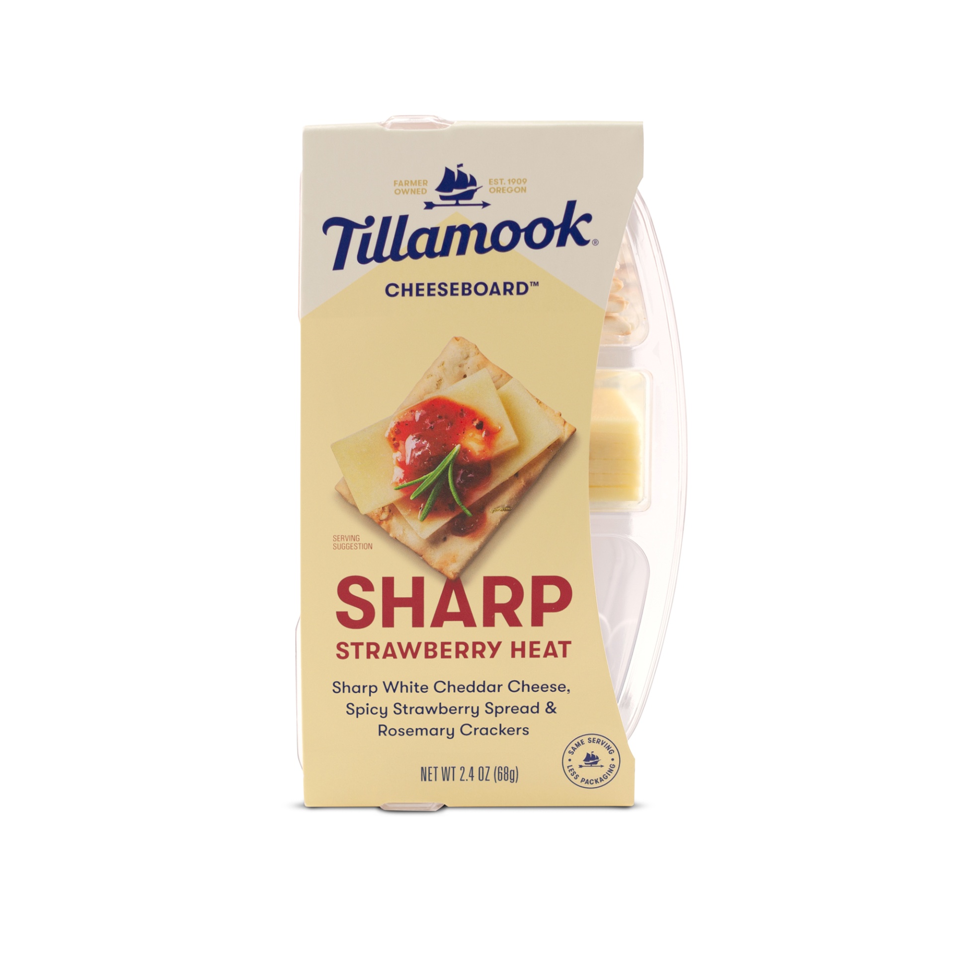 slide 1 of 6, Tillamook Sharp Strawberry Heat Cheeseboard, 2.4 oz