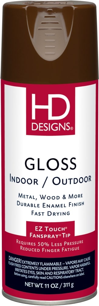 slide 1 of 1, Hd Designs Indoor/Outdoor Gloss Spray Paint - Walnut - 11 Ounce, 11 oz