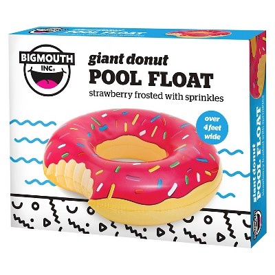 slide 1 of 1, BigMouth Inc Giant Strawberry Frosted Donut Pool Float - 4 Feet, 1 ct