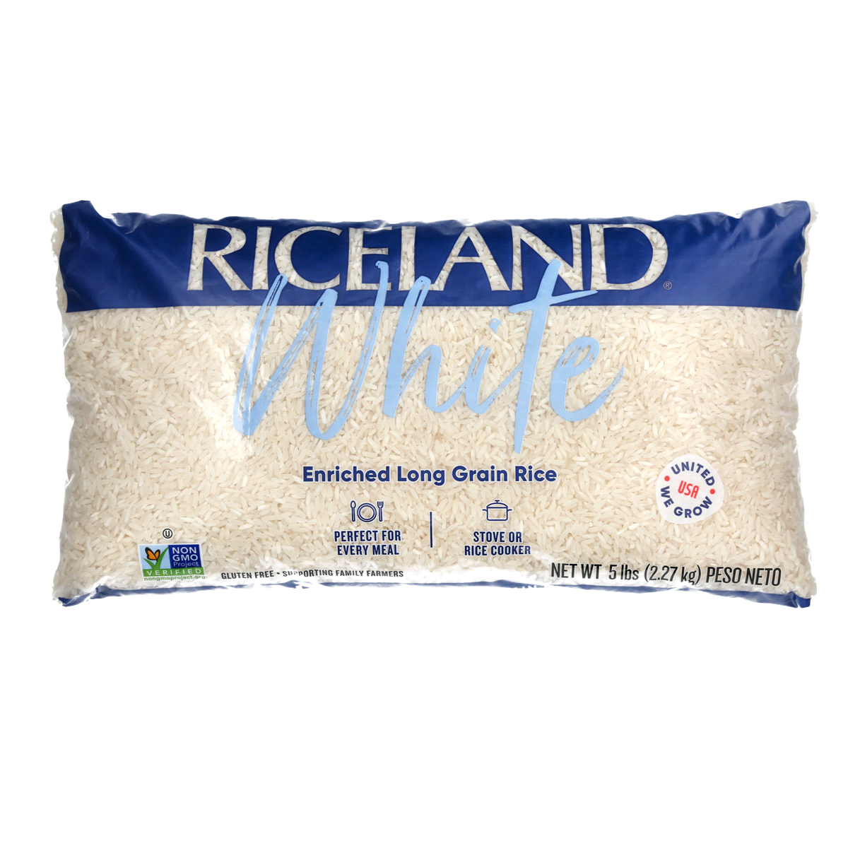 slide 1 of 1, Riceland Long Grain White Rice, 5 lb