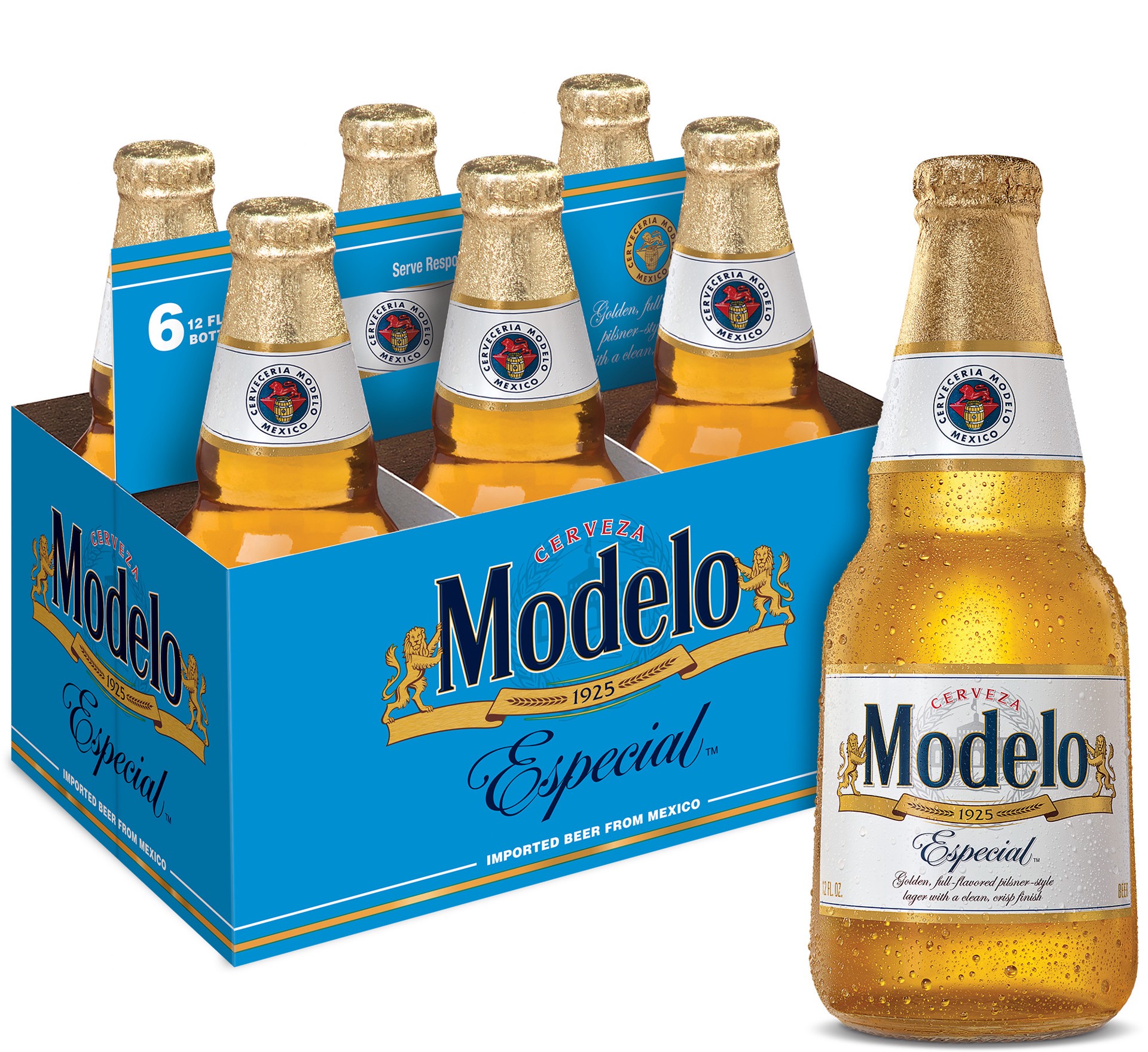 slide 1 of 85, Modelo Lager Mexican Beer Bottles, 6 ct; 12 oz
