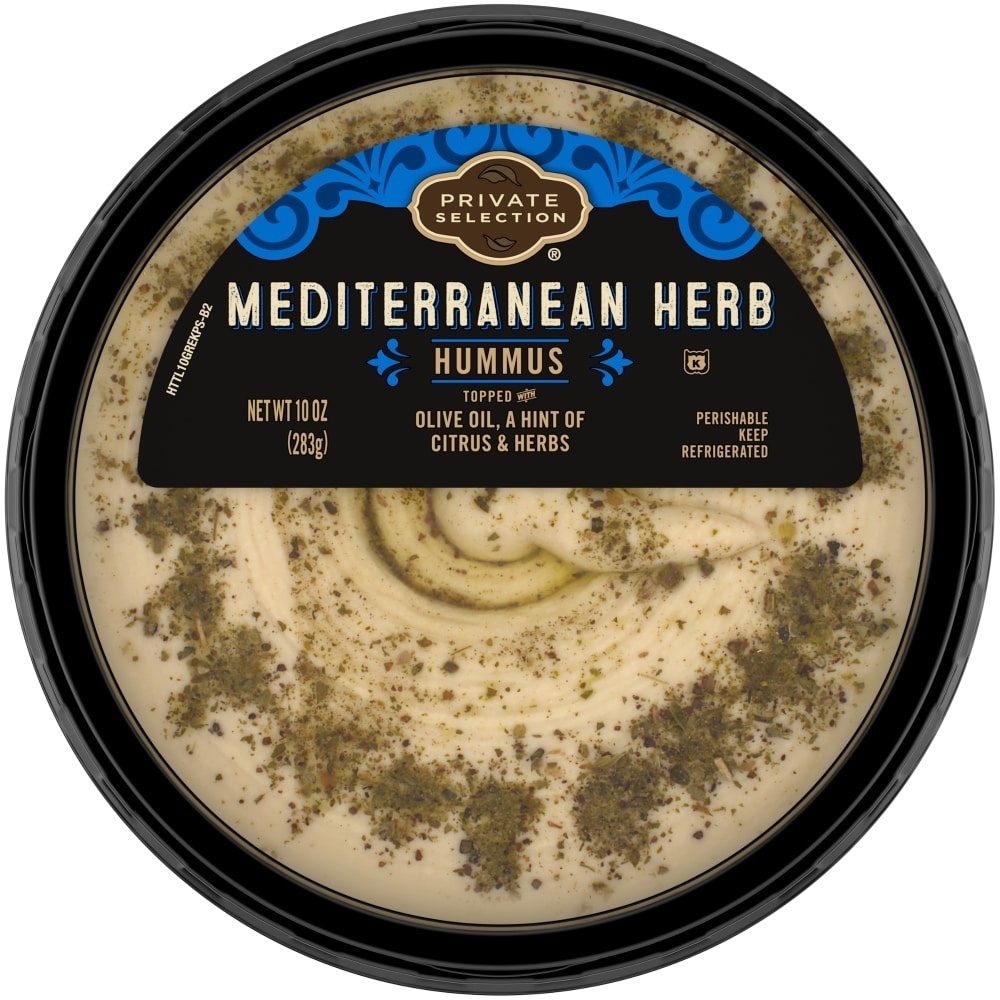 slide 1 of 1, Private Selection Mediterranean Herb Hummus, 10 oz