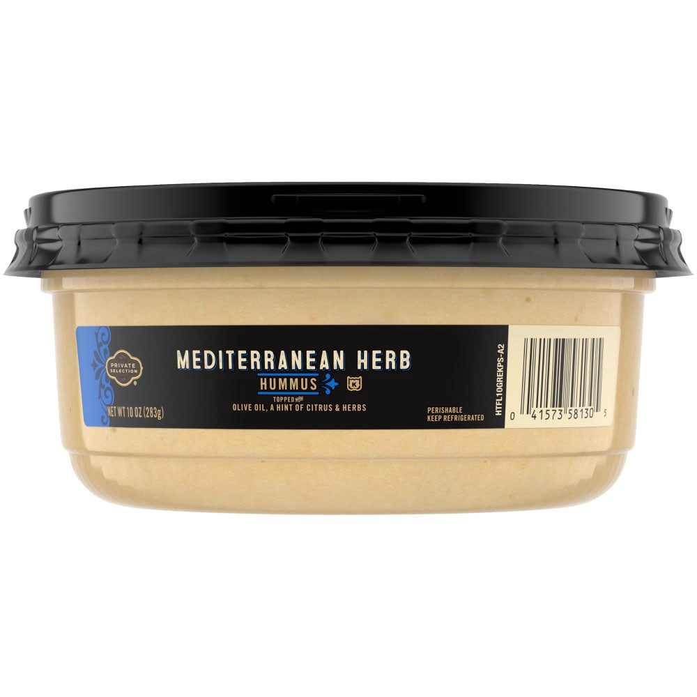 slide 1 of 6, Private Selection Mediterranean Herb Hummus, 10 oz