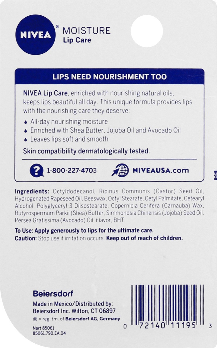 slide 5 of 9, Nivea Kiss Of Moisture Lip, 0.17 oz