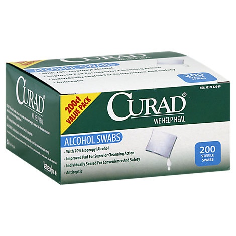 slide 1 of 1, Curad Alcohol Swabs Value Pack, 200 ct