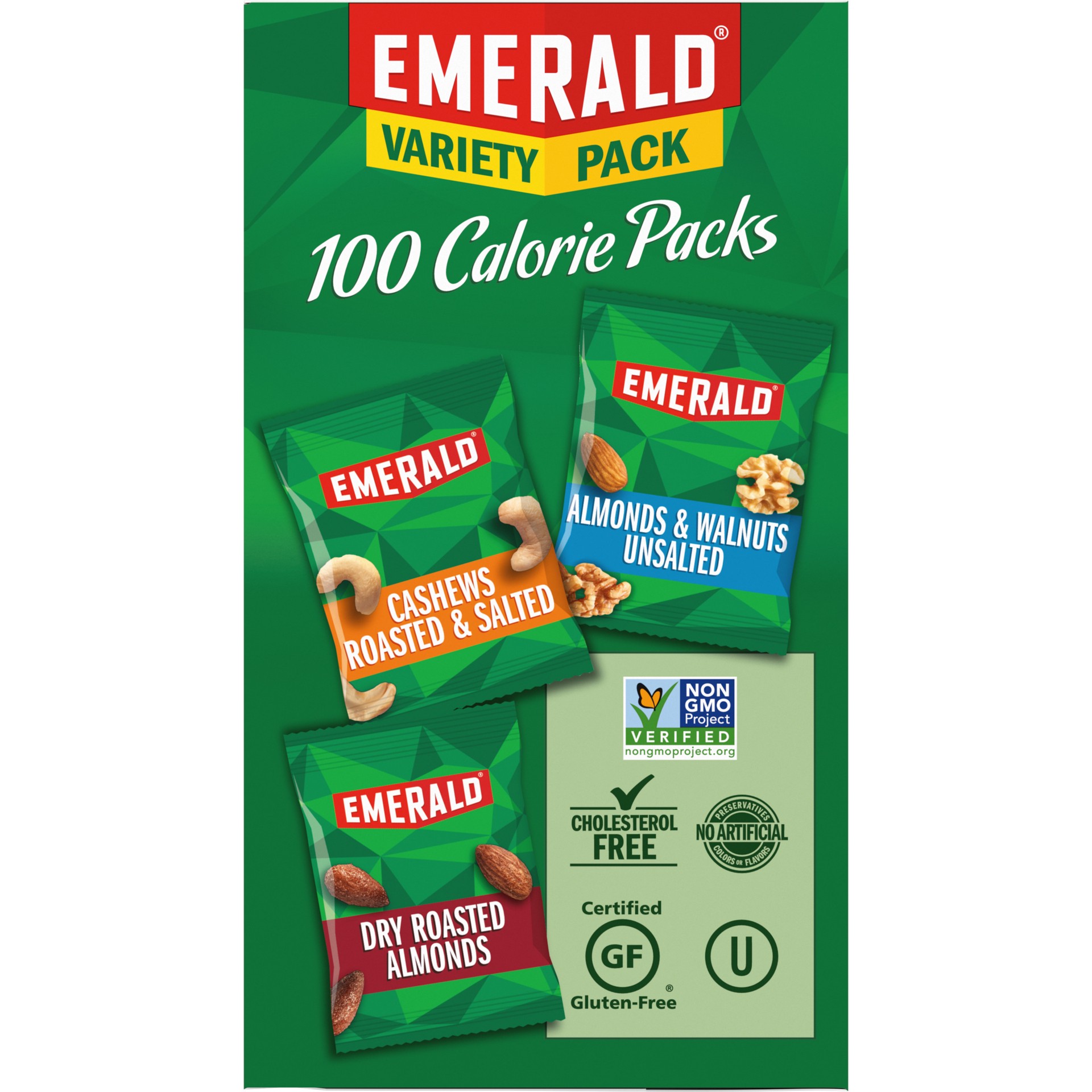 slide 4 of 5, Emerald Nuts, 100 Calorie Variety Pack, Snack Packs 18 Ct, 18 ct