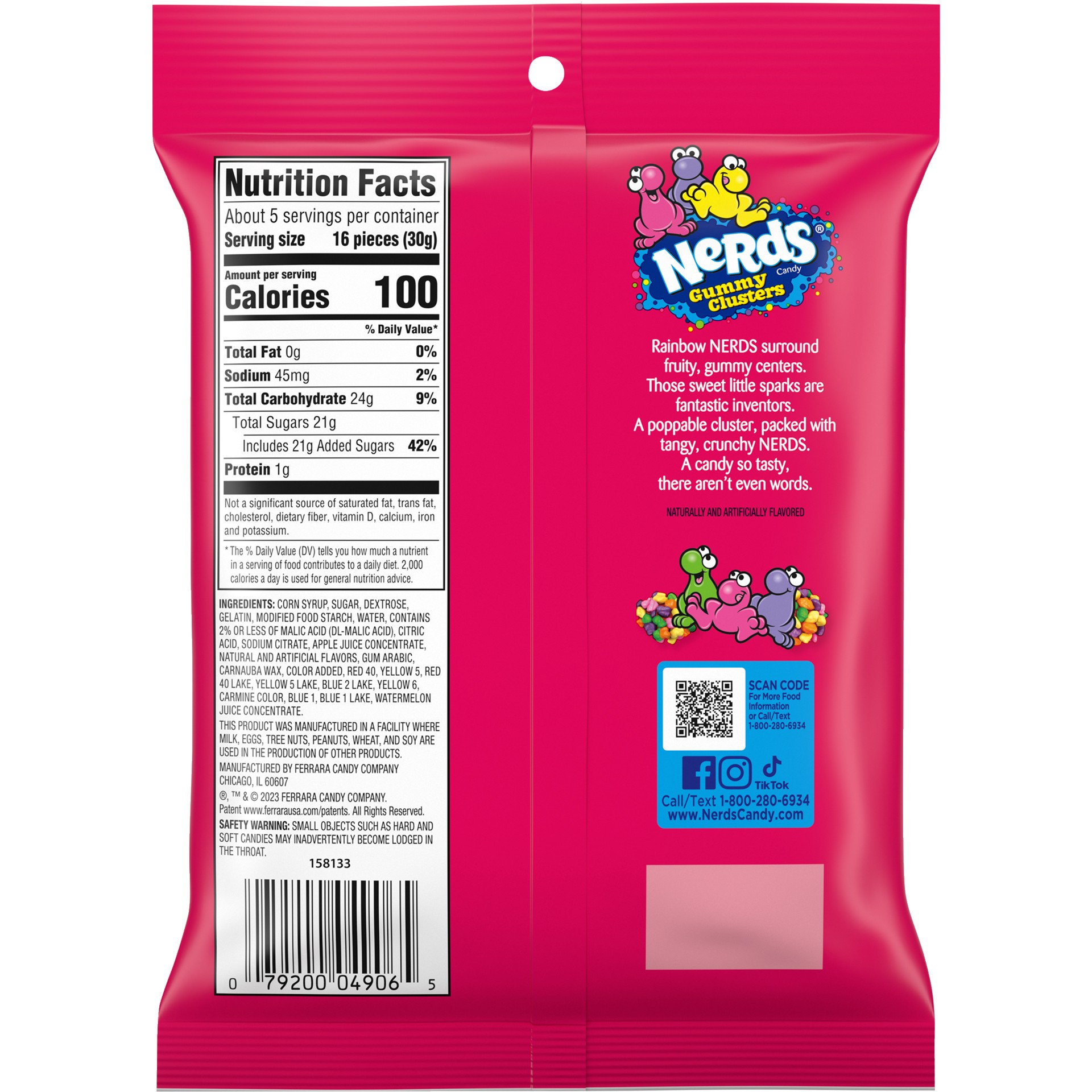 slide 4 of 5, Nerds Gummy Clusters Rainbow 5 oz x 10 ct 158615, 1 ct