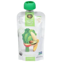 Love Child Organics Superblends Apples, Bananas, Spinach + Avocado Puree 4 oz Pouch