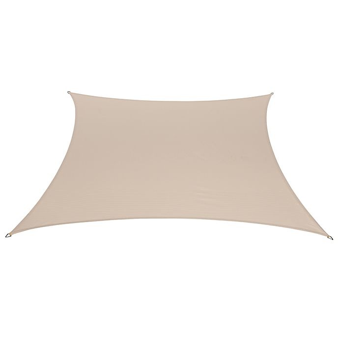 slide 1 of 1, Coolaroo Coolhaven Square Shade Sail with Fixing Kit - Sahara, 12 ft